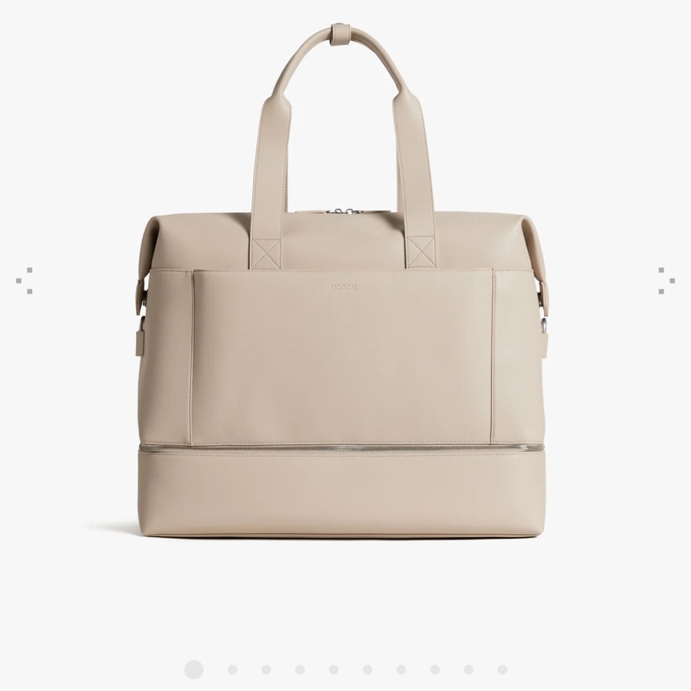 MONOS Metro Weekender - Ivory - Vegan Leather Travel Luggage - Picture 12 of 16
